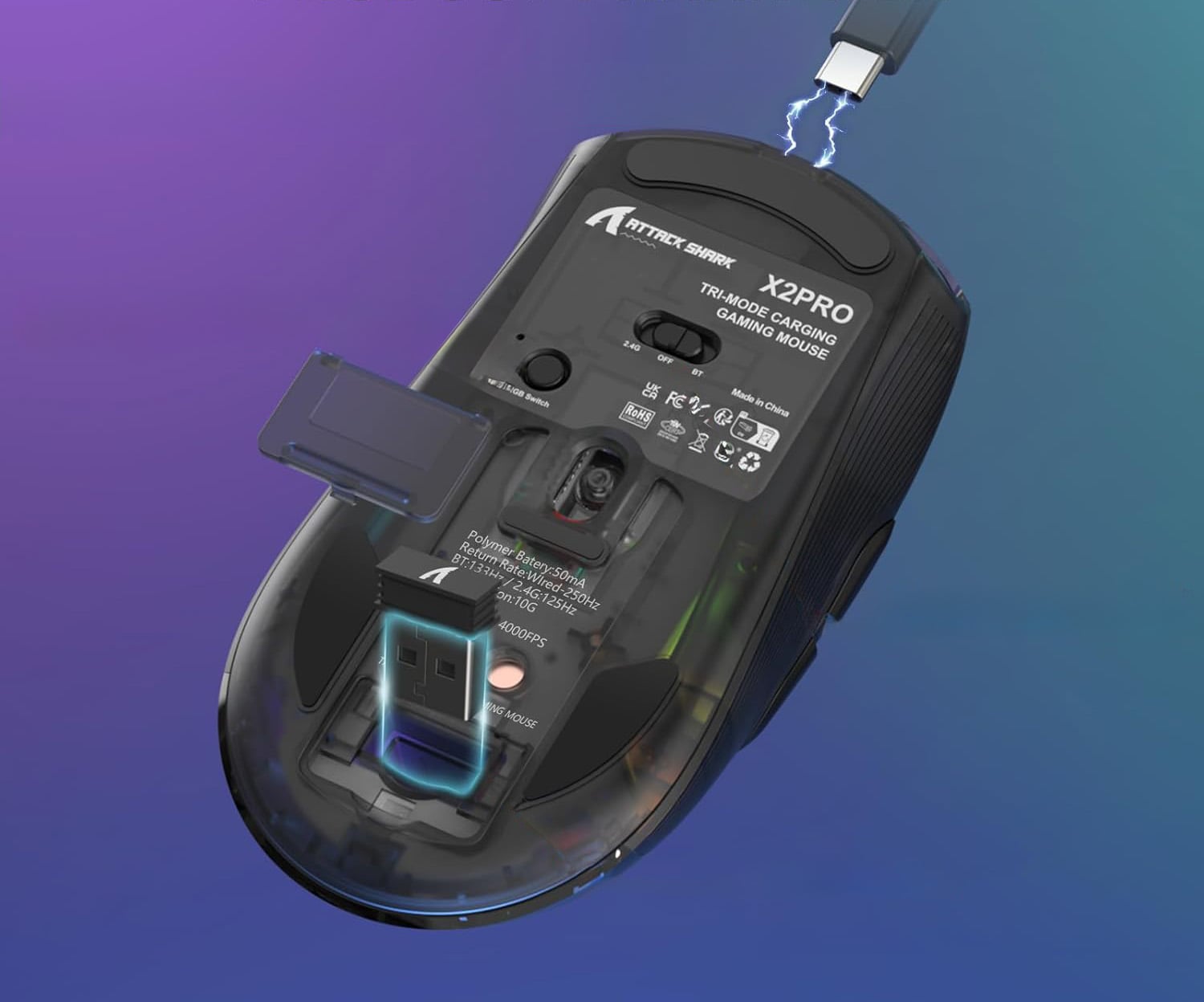 Wygodne ładowanie przewodowe USB-C oraz automatyczny tryb oszczędzania energii Smart Sleep.